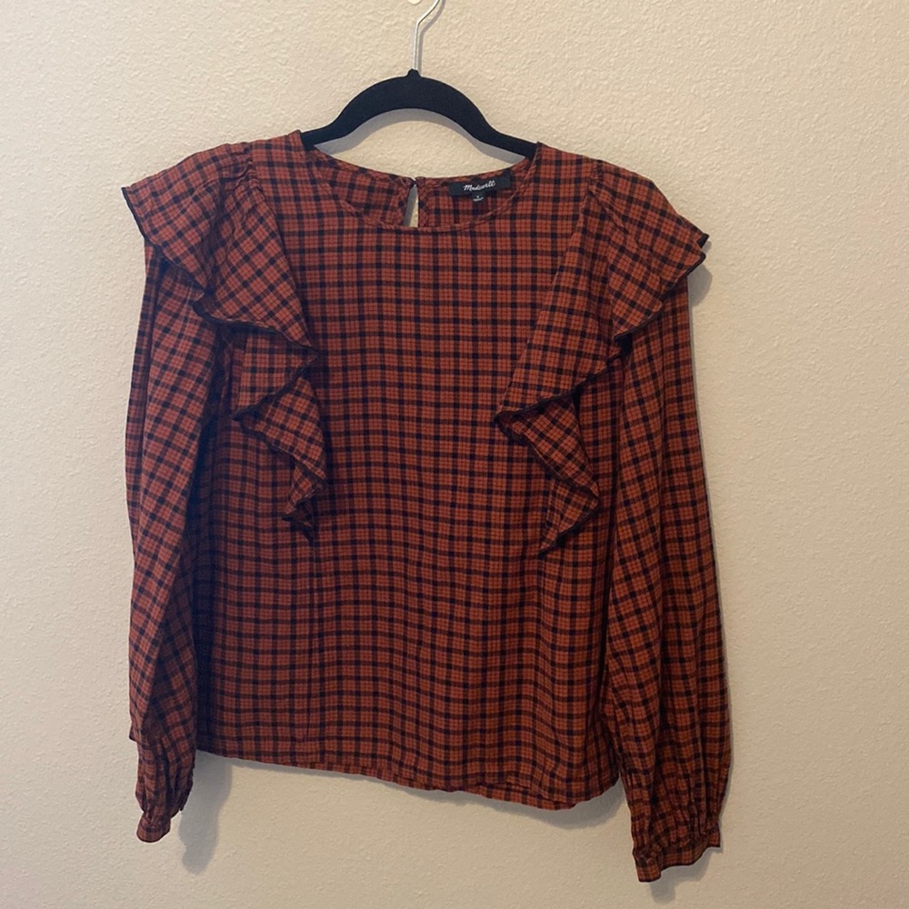 Madewell Ruffle front top